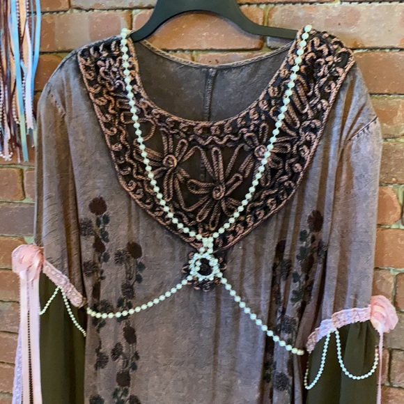 Halloween/Ren Faire brown and pink Dress - Picture 2 of 6